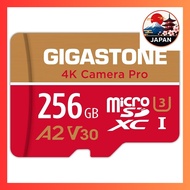 [Directly from Japan]GIGASTONE 256GB MicroSD Card for 4K Camera Pro (UHS-I A2 V30 U3 C10, 100MB/s, U
