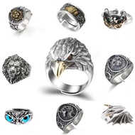Retro Eagle Ring Men's Trend Personality Index Finger Ring Fashion Domineering Eagle Open Ring