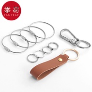 Keychain A1P60-Keyring with colorful stainless steel rings and household steel wire rope 0WG2