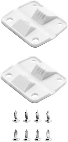 2Pcs White Plastic Cooler Hinges Replacemnt Ice Chest Hinges W/ Mounting Screws Set Compatible with 