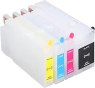 Refillable Ink Container Replacement Printer Accessories 4-Colour Ink Cartridge with Permanent Chip 