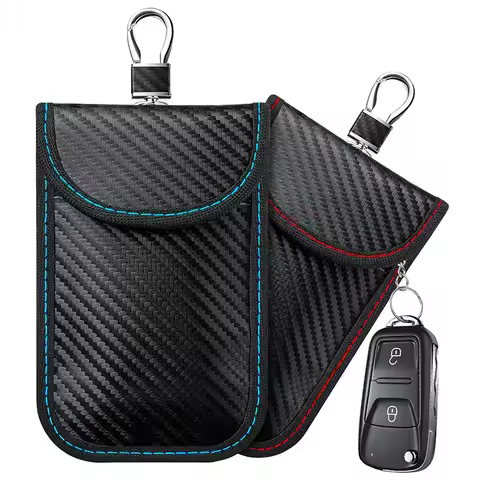 1Pc Car Keys Bag Signal Blocker Case RFID Shielding Key Credit Card Bags Organizer For Privacy Prote
