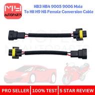 9005 HB3 9006 HB4 male To H11 female Conversion Connector Wiring Harness Headlight Fog Light Plug Ca