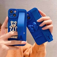 Case For OPPO Reno 7 7Z 5F 4F 6Z 5Z 4Z 5G 5 6 4 Pro SE 3 2 Z 2Z 2F Luxury 3D Cartoon Cute Love Wrist Strap Bracket Cases Covers Cover Shell Soft Mobile Phone Case