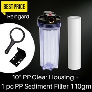 Reingard 10 inch PP Outdoor Clear Water Sediments Filter Purifier Housing or Combo Set with PP Sediment Filter 110gm