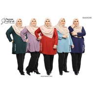 HASNURI BLOUSE SHEERA PLUS SIZE | Blouse Mesra Vaksin, Vaccination-friendly Blouse, Blouse Muslimah