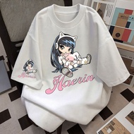 【220G 100%Cotton T-shirt】 SISI Women's Short Sleeve Tshirt Kawaii Anime Character Design Haerin Insp