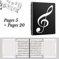 Music Score A4 Size 4+2 Page Music Score Folder Clip 曲谱夹子比赛演奏文件夹 三折六面