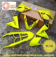 RS150R RAPIDO COVERSET CHROME ICE YELLOW CARBON GOLD HONDA RS RS150 RS150R V1 V2 VELOZI HLD OEM MA