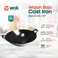 Seasoned Concave Steel Frying Pan 10 Pieces (25cm) Thick / Cast Iron Frying Pan/ Cast Iron Frying Pa