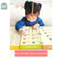 Reusable wipe-clean activity book Drawing 3 Years old book Christmas New Year Gift 2024 Erasable cards home based lea