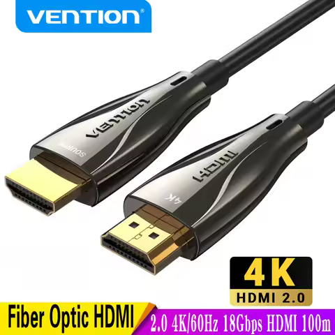 Vention Fiber Optic HDMI Cable 4K/60Hz 2.0 HDMI Cable for Xiaomi Mi Box PS5 5m 10M 20m HDMI Splitter