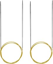 HARFINGTON 2pcs Circular Knitting Needles 39.37" Stainless Steel US 2/2.75mm Knitting Needles 5.91" 
