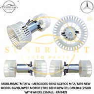 MERCEDES-BENZ ACTROS NEW MODEL 24V BLOWER MOTOR WITH WHEEL ( TW ) BEHR 8EW-351-029-041 SMALL - KM947