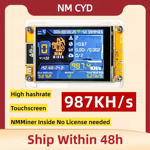 Hashrate 987KH/s Bitcoin Lucky Miner for computer nerd Solo Lottery NMMiner 2.8 inch Smart Display C