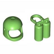 **平郵免運費**正版LEGO 亮綠色 ( Bright Green) 頭盔和 氧氣筒太空人 41843