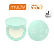 SASI Acne Sol Comfort Powder 4.5g แป้งอัดแข็ง เนื้อสีเขียว สำหรับผิวเป็นสิว