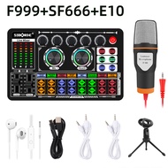 Siborie Soundcard F999 Audio USB External Sound Card mic Mixer Bluetooth phone PC