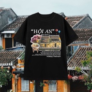 COD (Delivery within 24 hours)Vietnam Travel Hoi An T-Shirt "Collage Art" Snoppi - Short Sleeve Blac