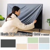 32-85inch TV Hood Dust-Proof Cover Solid Color Elastic 32-85 Inch Household LCD Dust Cover