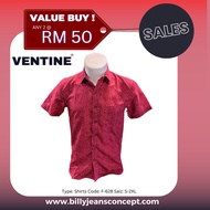 VENTINE Brand Men’s Slim Fit Short Sleeve Casual Shirt ( F-628 (P))