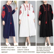 IMPORT gamis aaliyah boho style dress maxi * 83380 PAKAIAN WANITA