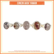 Cincin Batu Akik Yaman / Sarung Cincin Perak / Batu Permata Akik / Cincin Lelaki / Silver Ring