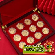 12 pieces Zodiac signs gold foil coins-bars-medals set, promoted price