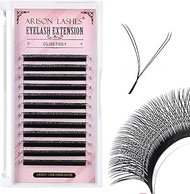 YY Eyelash Extension Lashes D Curl 0.07mm, 8mm Faux Mink Cluster Lash Extensions Soft Y Lashes Exten