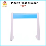 IKEME Pipette Plastic Holder L Type Pipette Holds Pipette Pipettor Linear Stand