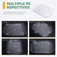 360° Rotating Lazy Susans for Refrigerator Rectangular Fridge Organizer Cabinet Tray Refrigerator Or