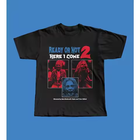 Ready Or Not 2 Horror Sequel T-Shirt Samara Weaving Wedding Comedy Tee Summer Men's and Women's Loos