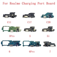 USB Charging Connector Port Board Flex Cable For Realme C11 C12 C15 C17 C20 3Pro 5 5i 6 6i 6Pro 7 7P