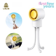 ลินเจน พัดลมรถเข็นแบบพกพา Airy พร้อมขาตั้งยืดหยุ่น (3 สี) พัดลมเด็กแบบคลิปชาร์จ USB