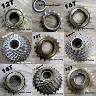 7 SPEED CASSETTE BICYCLE FREEWHEEL ''12T/14T/16T/18T/ 20T/22T PREWOD For Basic GEAR & SINGLE SPEED