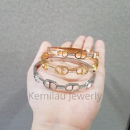 Titanium CD gem bracelet