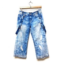 2全新專櫃品牌orix jeans單寧牛仔可拆式吊帶褲-L 原價1990