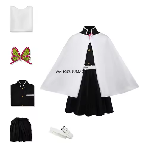 Tsuyuri Kanao Cosplay Costume Adult Anime Uniform Women Kimono Haori Wig Halloween Clothes