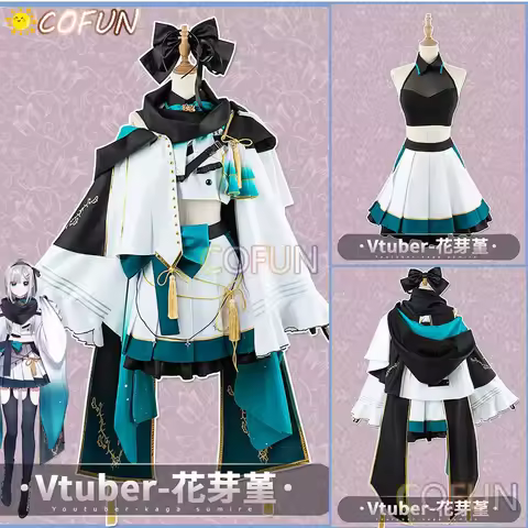 COFUN NIJISANJI Vtuber Kaga Sumire Cosplay Costume Halloween Game Suit Women Dress Outfits Lovely Co