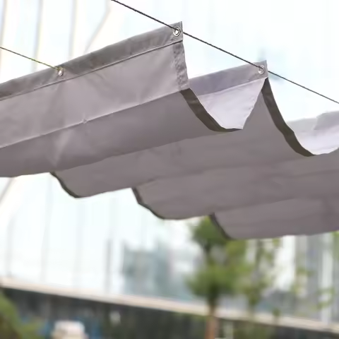 50cm Wave Length Waterproof Sunshade Net Home Pergolas Telescopic Awning Pergolas Sunproof Retractab