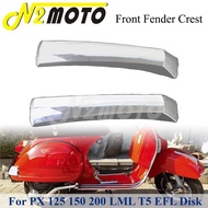 N2 ABS Chrome Motorcycle Front Fender Bumper Crest Cover For PX 125 150 200 LML T5 EFL Disk Scooter 