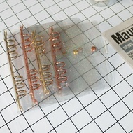 A5/A6 TRANSPARENT ROSE GOLD/GOLD 6 RING BINDER PLANNER NOTEBOOK