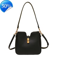 New Luxury Arc de Triomphe Bag High-End Simple Lock Bucket Bag Hobo Sheepskin Shoulder Underarm Cros