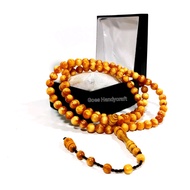 Tasbih Kayu Pinus Getah Pinus Asli Original Kayu Damar Tembus Cahaya Variasi Ukuran
