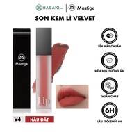 Son Kem Lì Mastige Velvet Lâu Trôi Màu V4 Nâu Đất 4.5ml