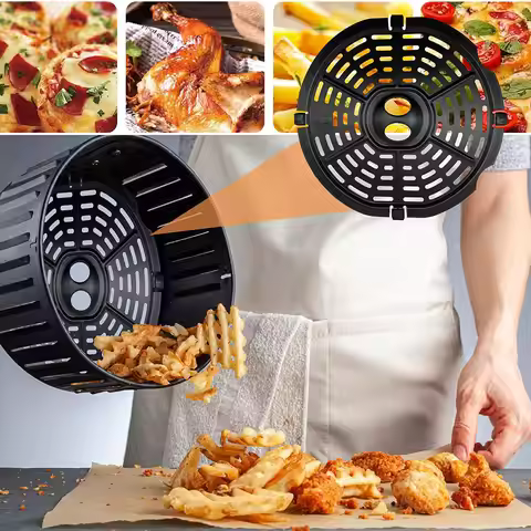 Airfryer Basket Replacement Grill Pan Oven Baking Mat Air Fryer Grid Accessories Parts Plate Tray Fo