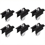 6pcs Brake Caliper Type Center Clamp Aluminum Alloy Solar Panel Installation Bracket Center Clamp So