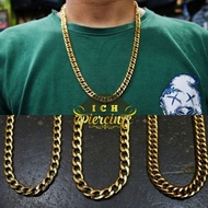 Latest 3-variation gold chain necklace solid gold chain necklace/ gold titanium chain necklace