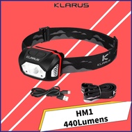 KLARUS HM1 Smart-Sensing Headlamp 440Lumen High-Output USB Rechargeable Headlight Built-in 1800mAh li-ion battery Lantern