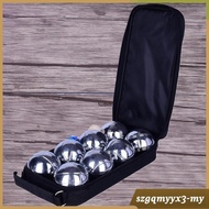 [Toolroom] Bocce Ball Interactive Toy Iron Equipment Gear with Carrying Case Easy to Play Petanque B
